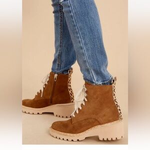 Dolce Vita Tan Lace Up Boots